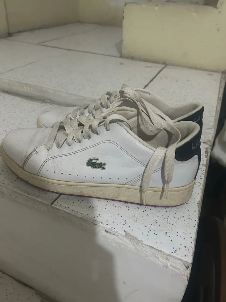 tênis casual lacoste, branco.  - Foto 3