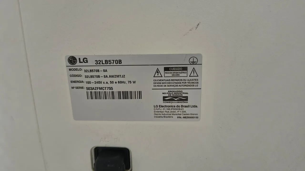 2 Tvs LG 32" retirada de peças, tela quebrada. - Foto 2