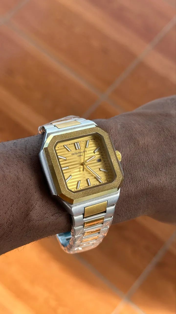 Relógio Patek Prata e Dourado - Estilo Luxo