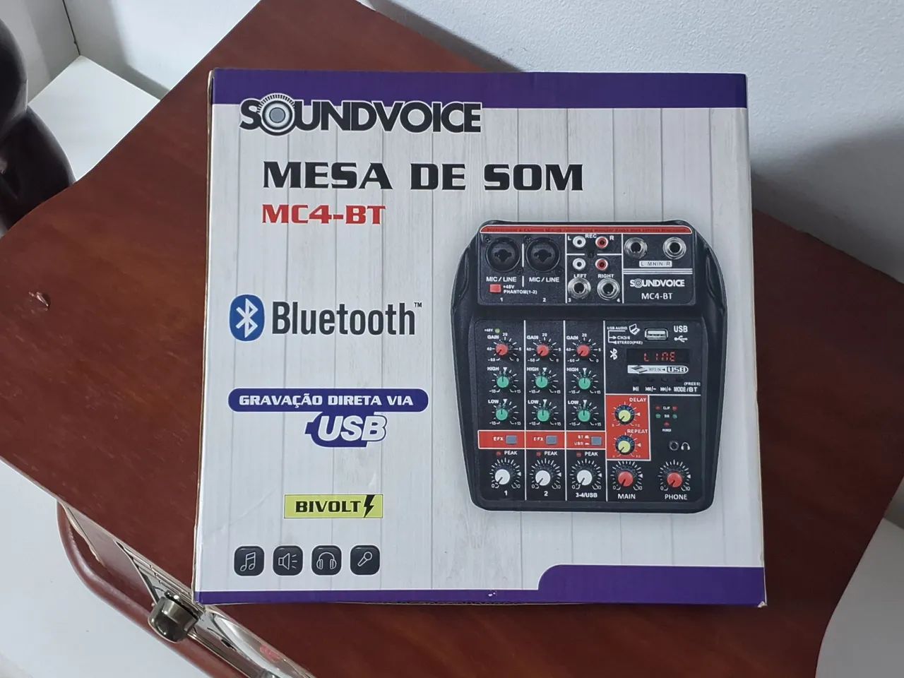 Mesa de Som SoundVoice MC4-BT - Foto 3