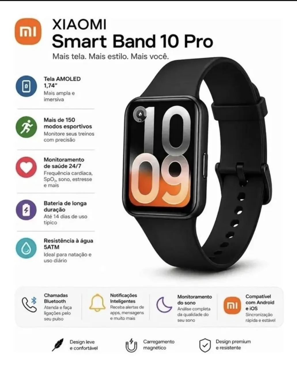 SmartBand Xiaomi Mi Band 10 Pro Lacrado  - Foto 3