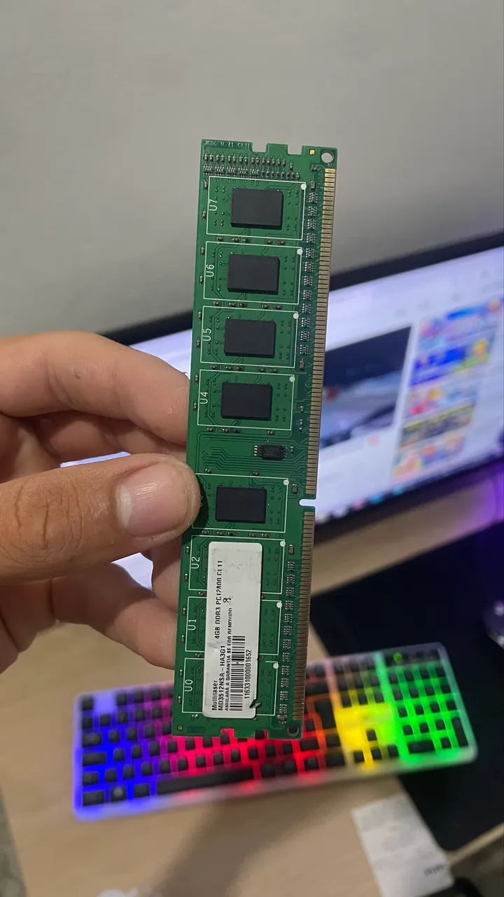 Memória ram de 4gb dd3