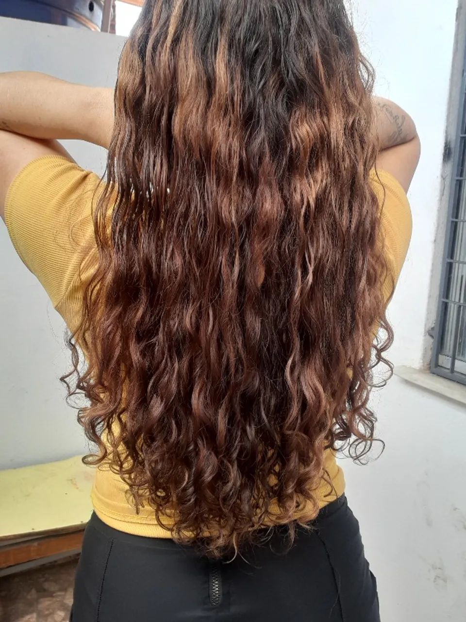Cabelo humano brasileiro cacheado morena iluminado - Foto 2