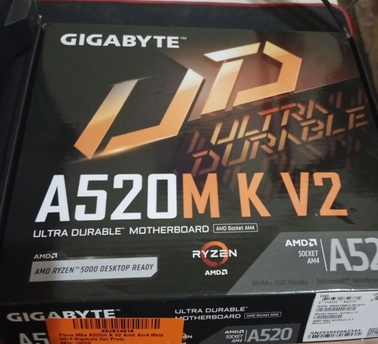 Placa mãe a520 nova 
