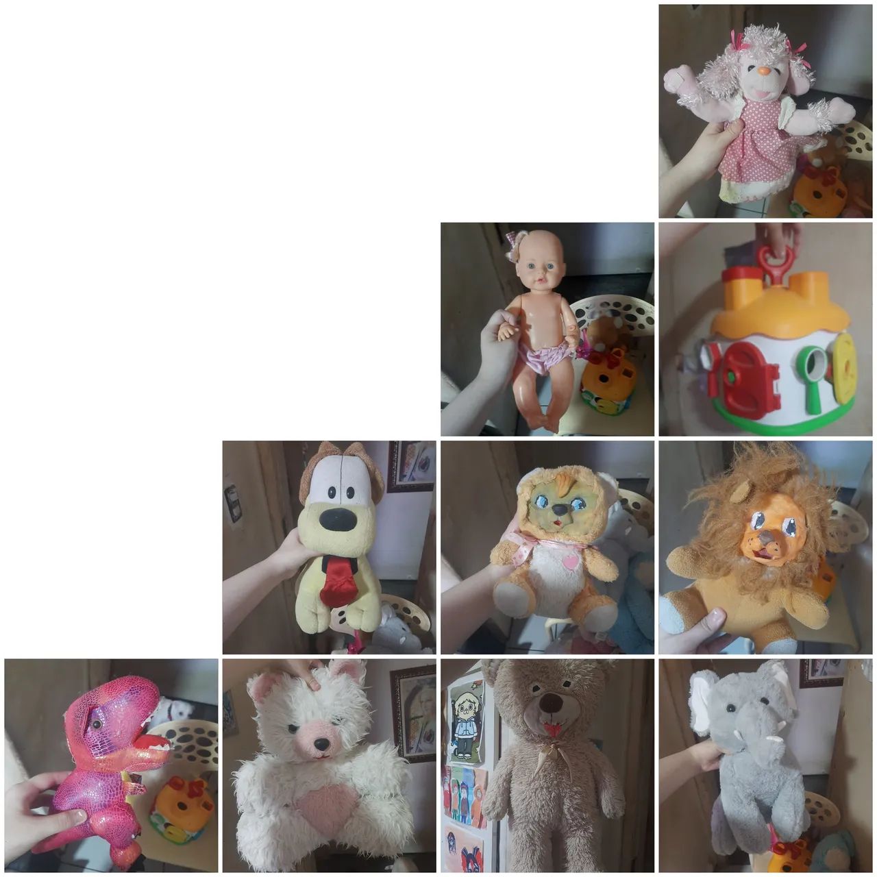 Lote brinquedos ursos , casa de bebê e boneca