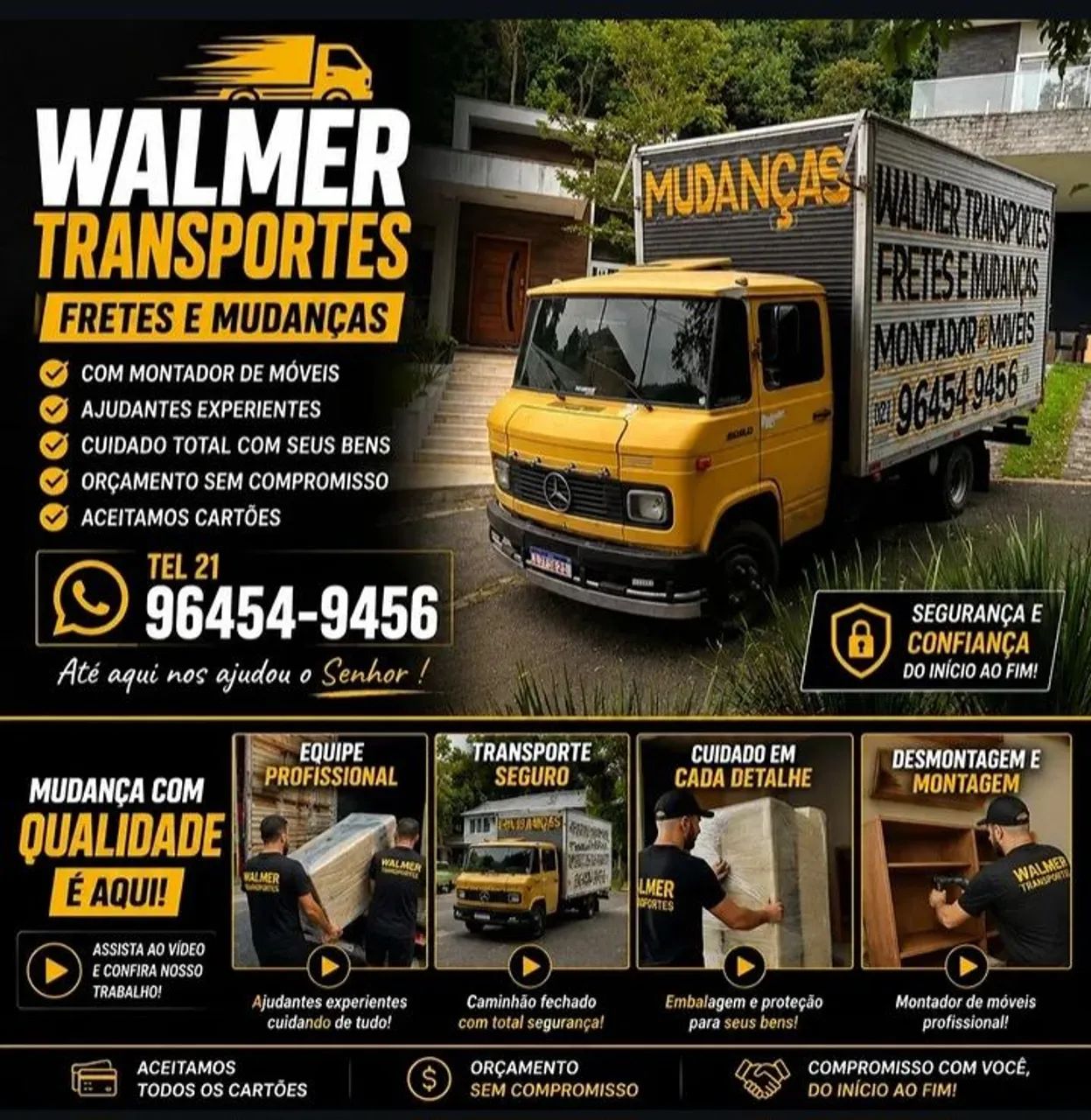 FRETES MUDANÇAS MONTAGEM DE MÓVEIS 