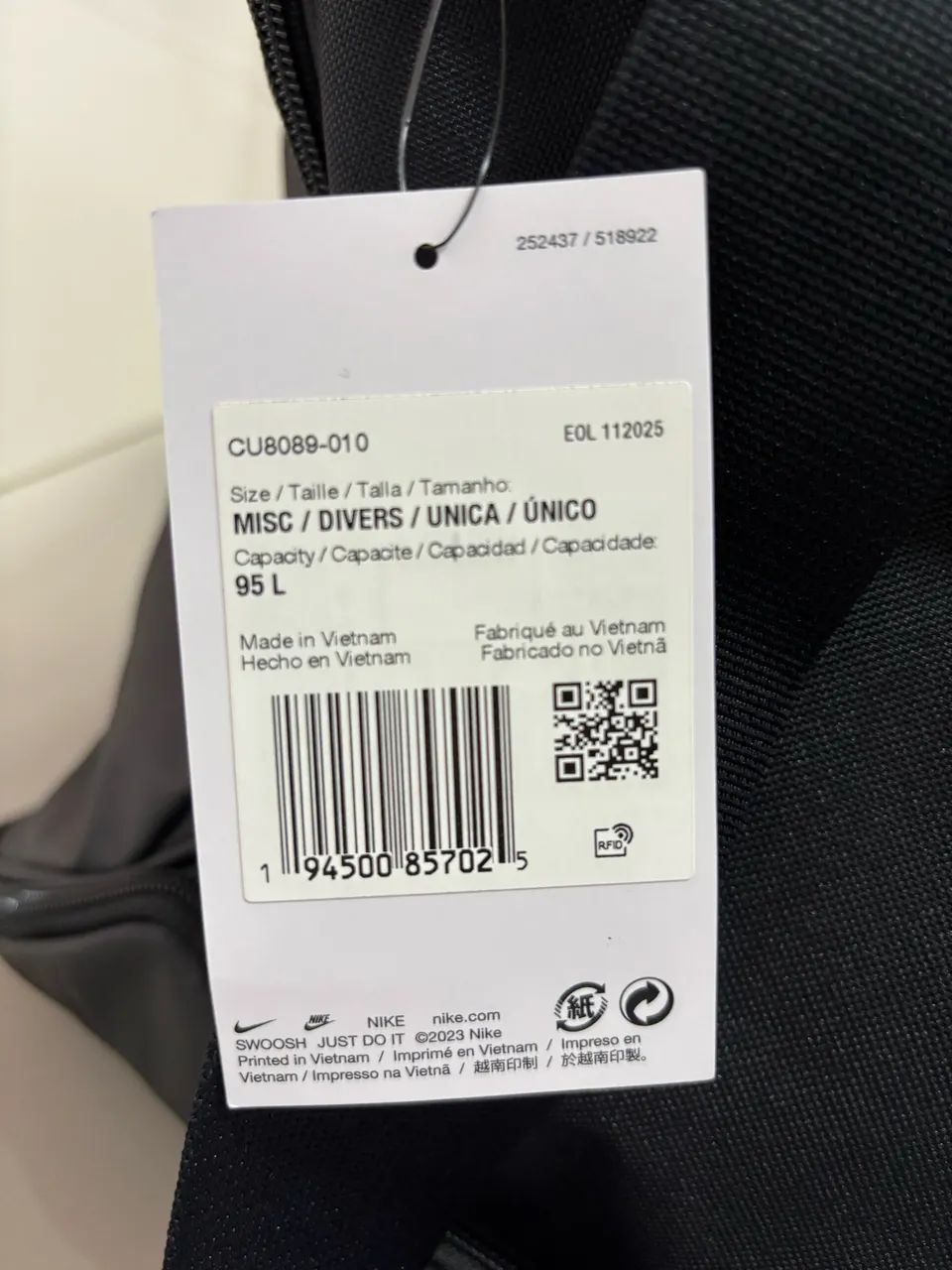 Bolsa viagem NIKE nova, 95L - Foto 3