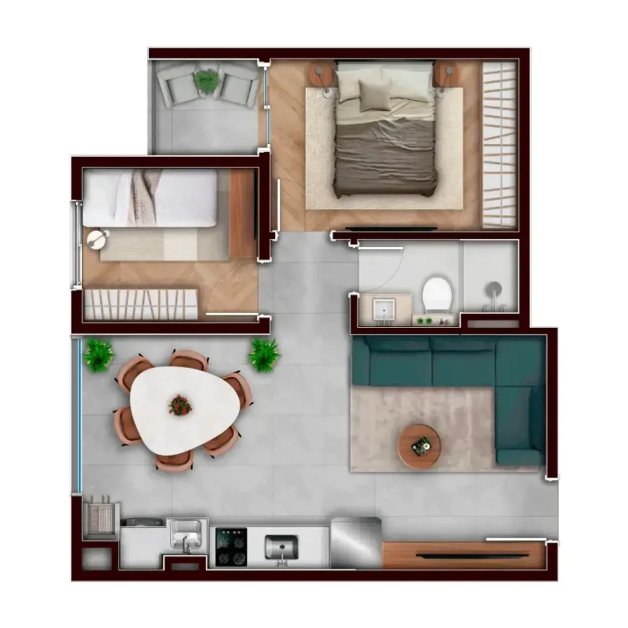 PLANTA 44m²