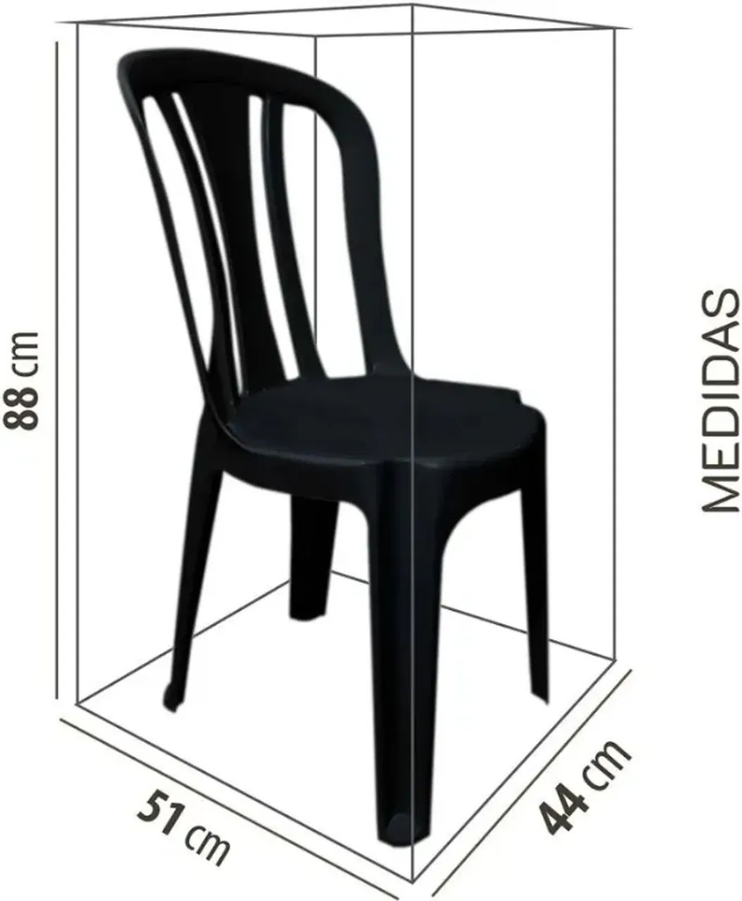 Jogo de Mesa com 4 Cadeiras Plásticas Bistrô 182 Kilos - Foto 4