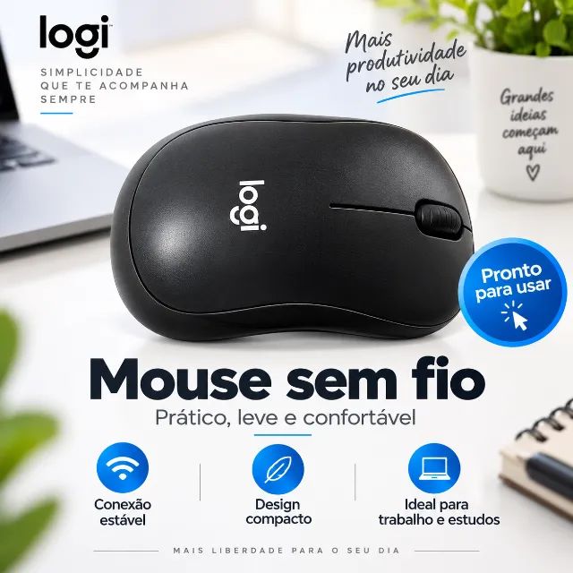 Mouse sem fio Logitech M240 Silent Touch Bluetooth - Foto 2