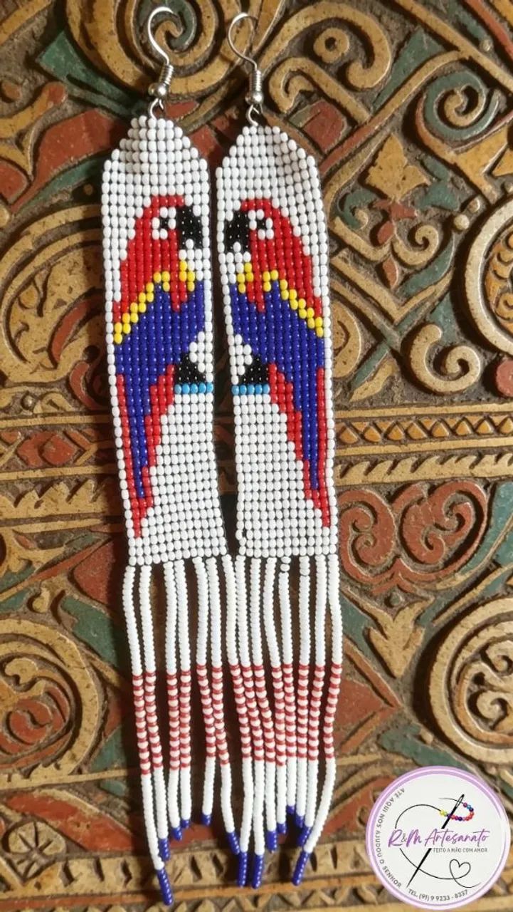 Brincos de miçangas 