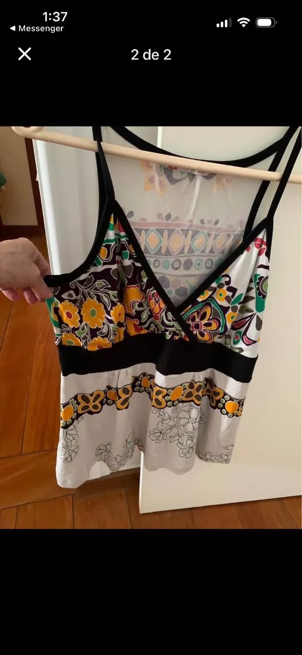 Blusa de alças, estilo bata - Foto 2