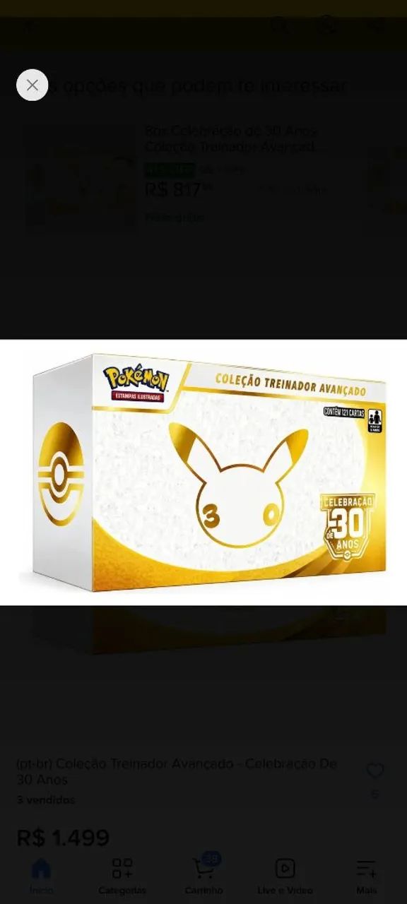 ETB POKÉMON 30 ANOS PTBR