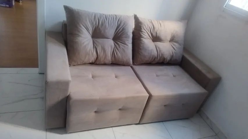 Sofá Retrátil de 1.40 metros Ideal para apartamentos, kitnet - Foto 5