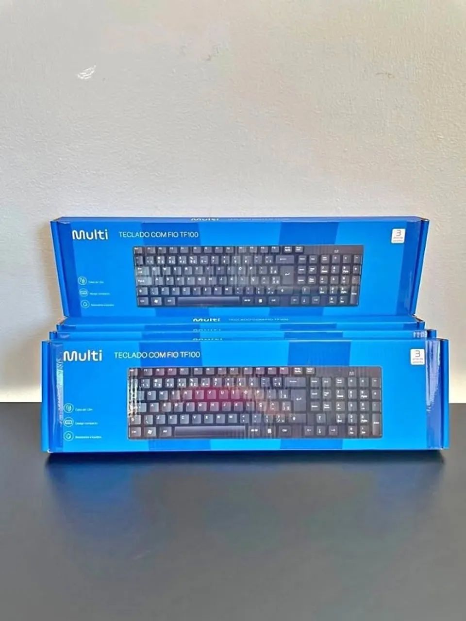 Teclado Multi com Fio USB Compacto ABNT2 - Prático e Confortável