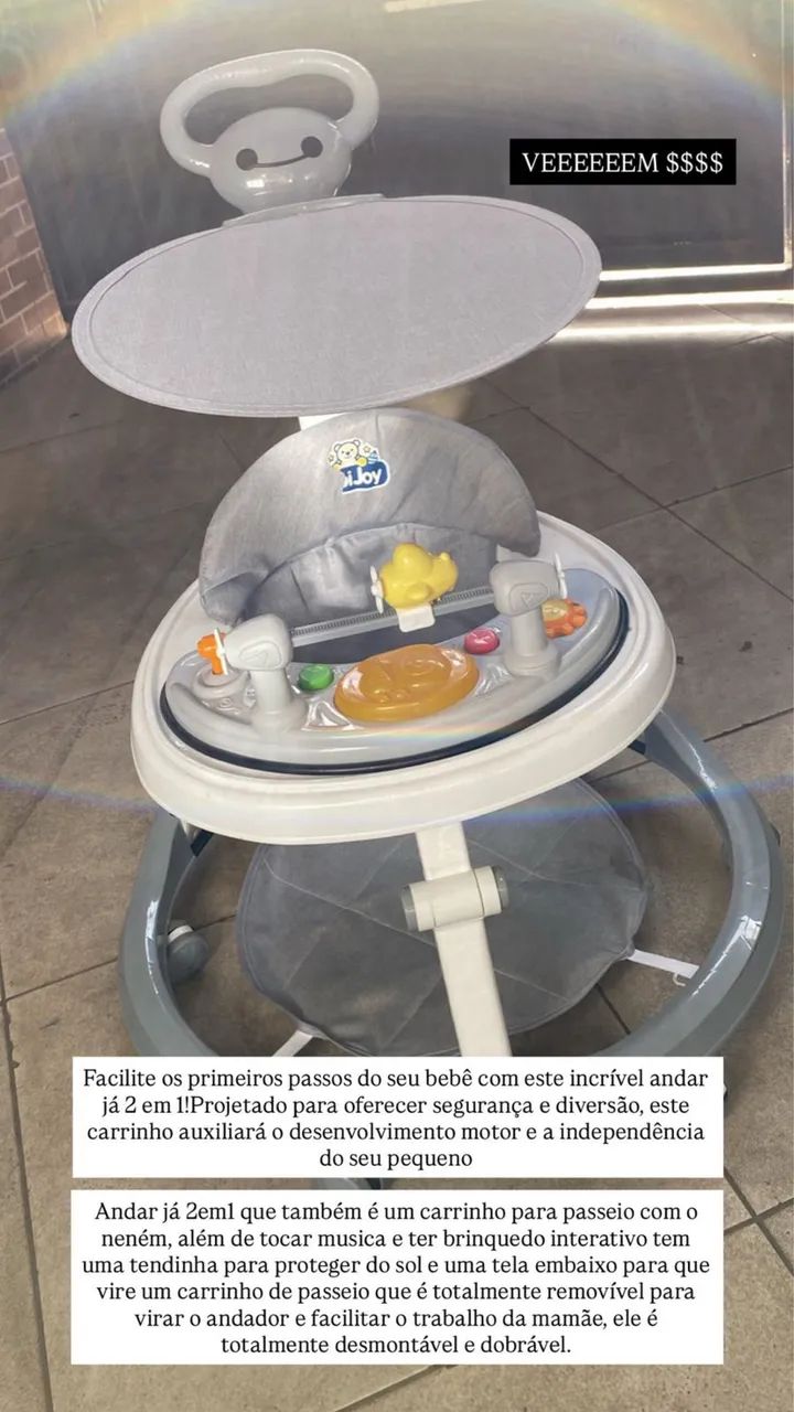 Andador e cadeira de balanço 2 em 1 - Foto 2