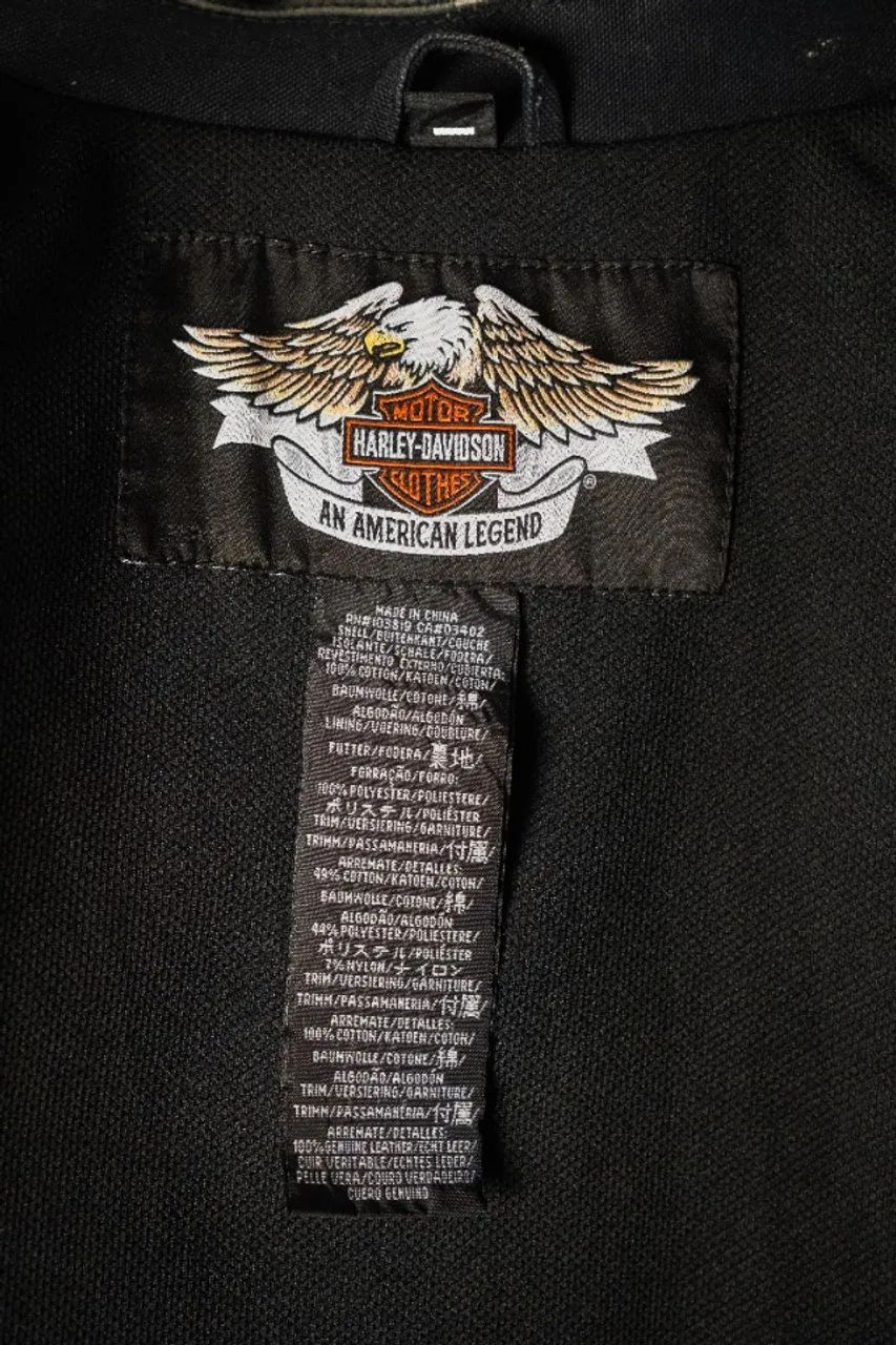 Jaqueta Harley-Davidson Canvas Original Masculina Eagle Preta - Foto 5