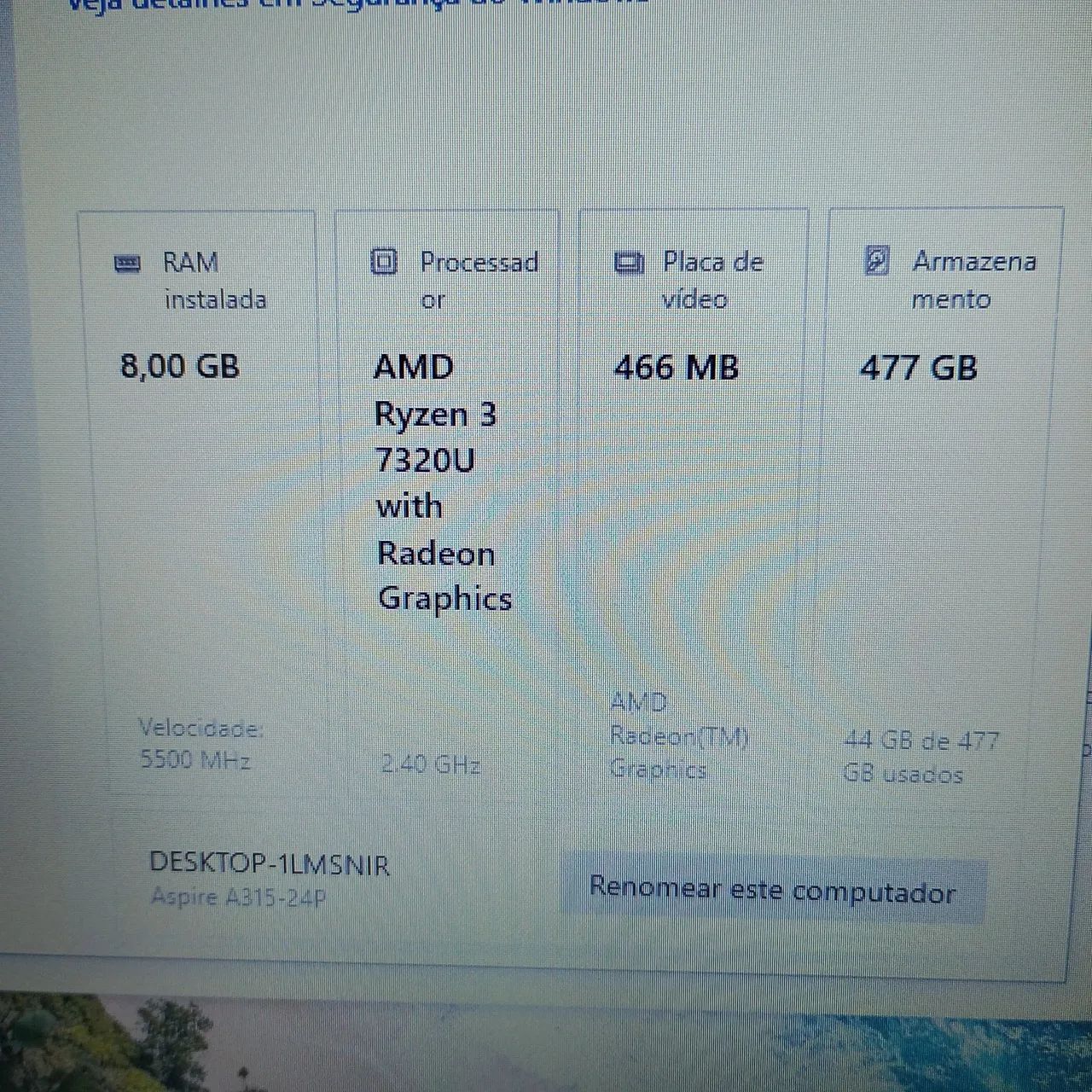 NOTEbook ryzen 3 7320U semi novo - Foto 3