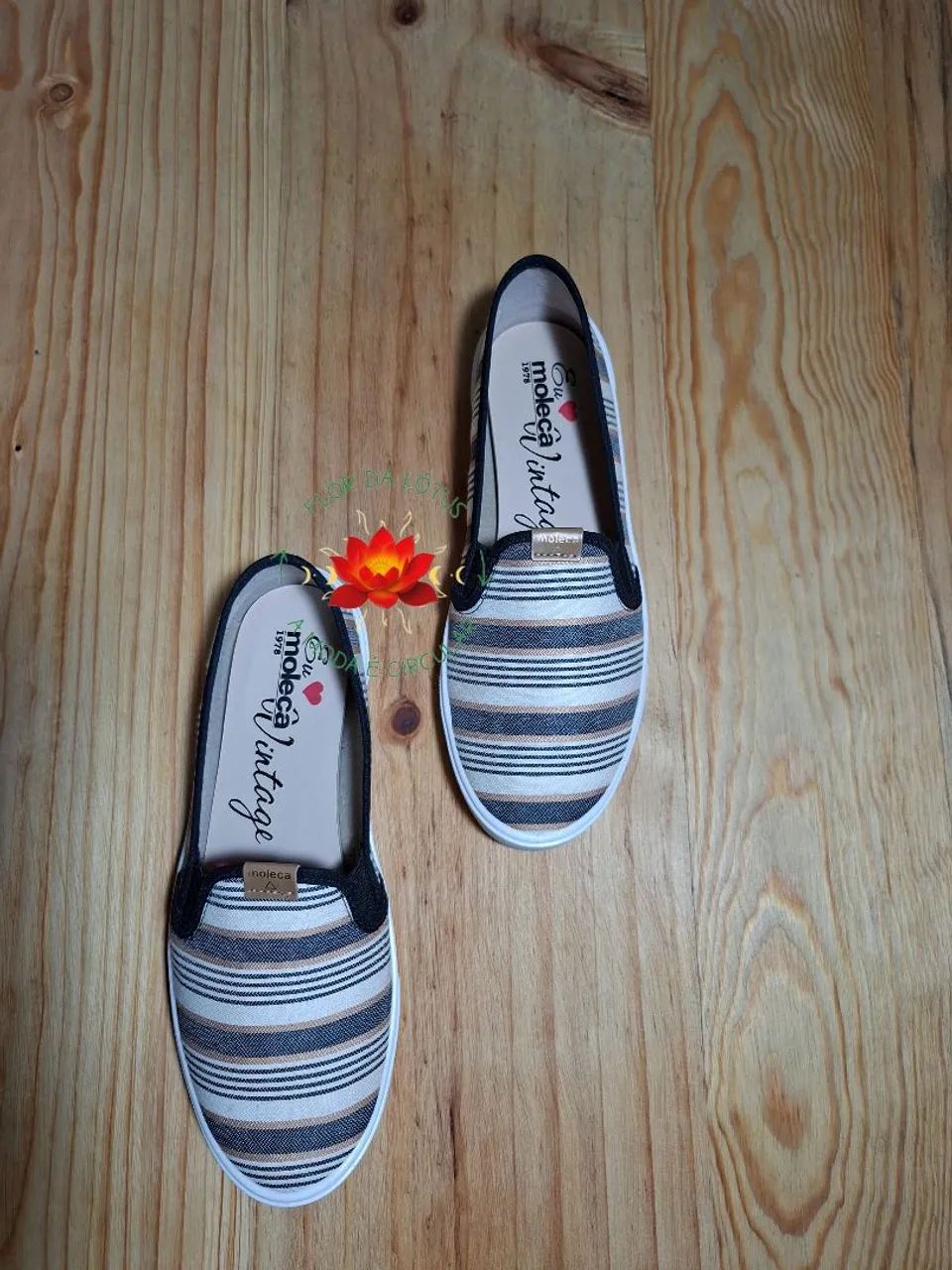 Tênis Slip On Listrado Moleca Tam.36 - Foto 4