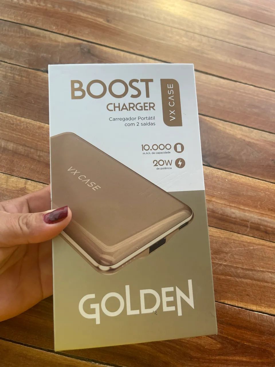 Carregador Portátil VX Case Boost Charger 10.000mAh 20W - Golden - Foto 4
