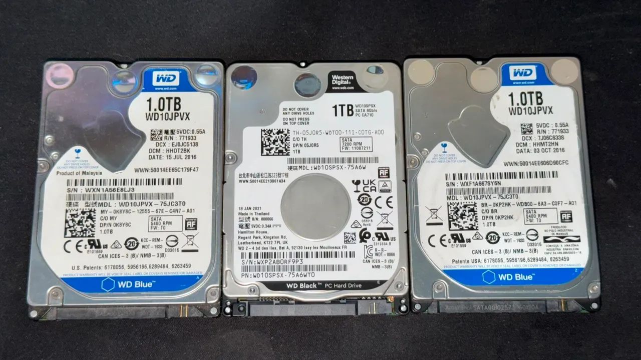 HD 1-Tera Notebook/Gamer/Externo 100% Saudável