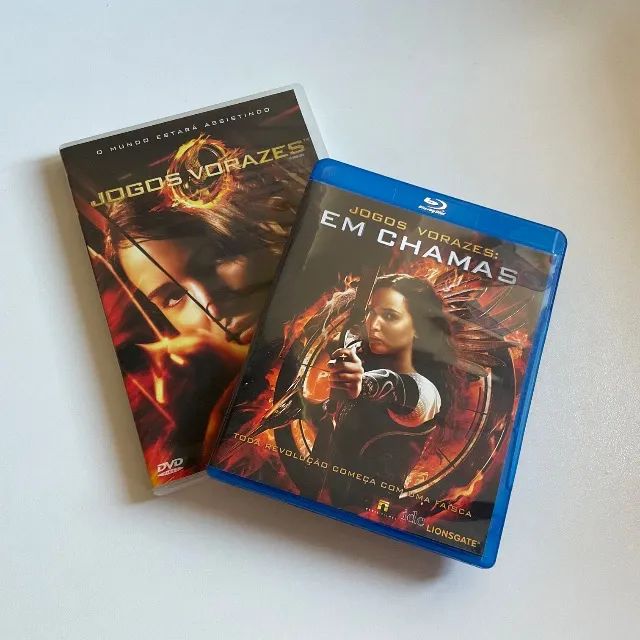 Coleção DVDs e Blu-Ray Jogos Vorazes + Em Chamas