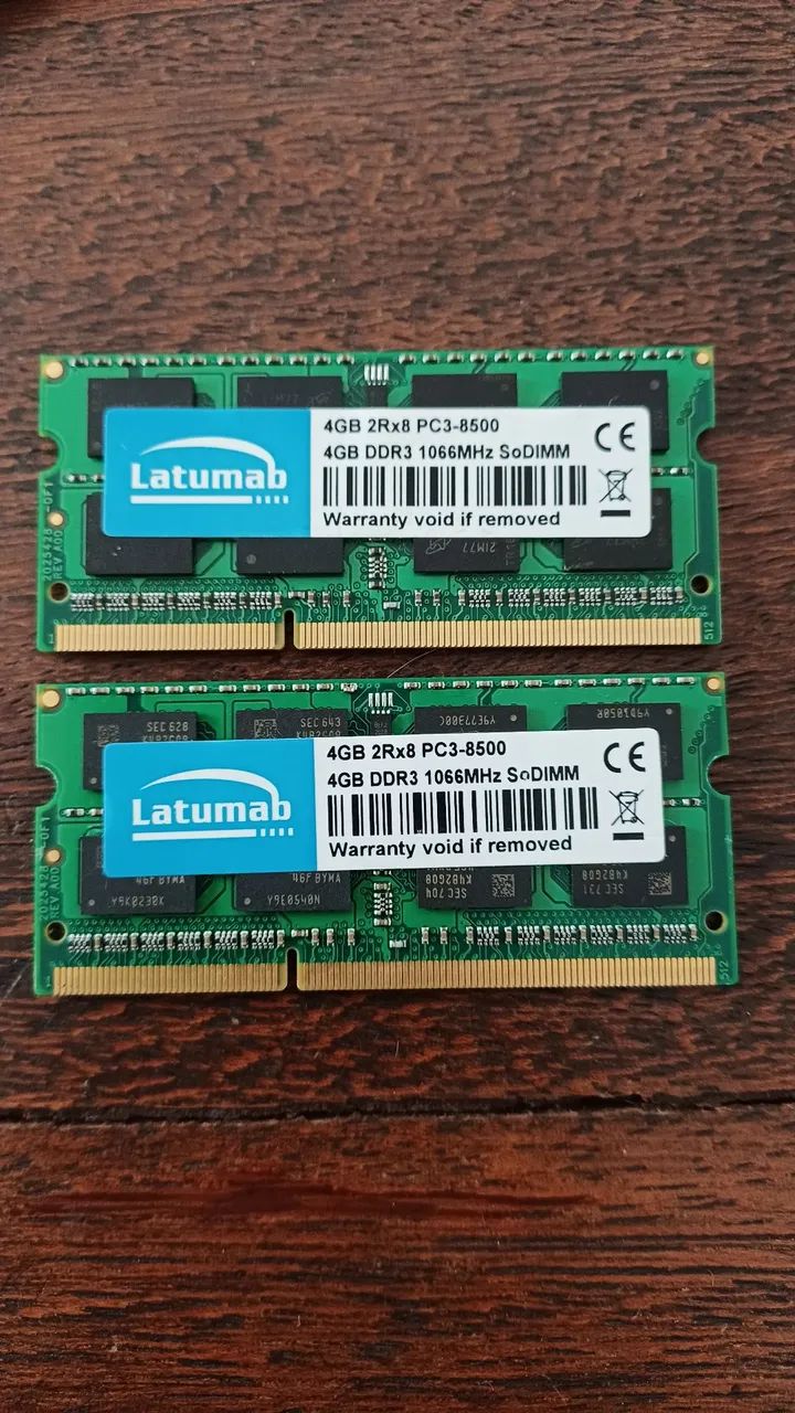 Memórias ddr 3 4gb