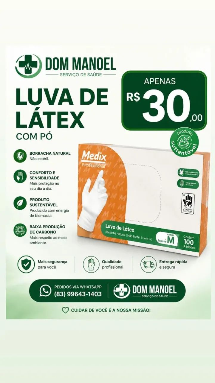 Luvas hospitalar 