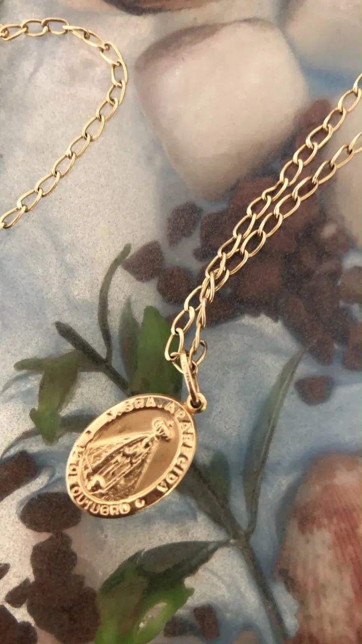 Colar Nossa senhora em ouro 18k  - Foto 2