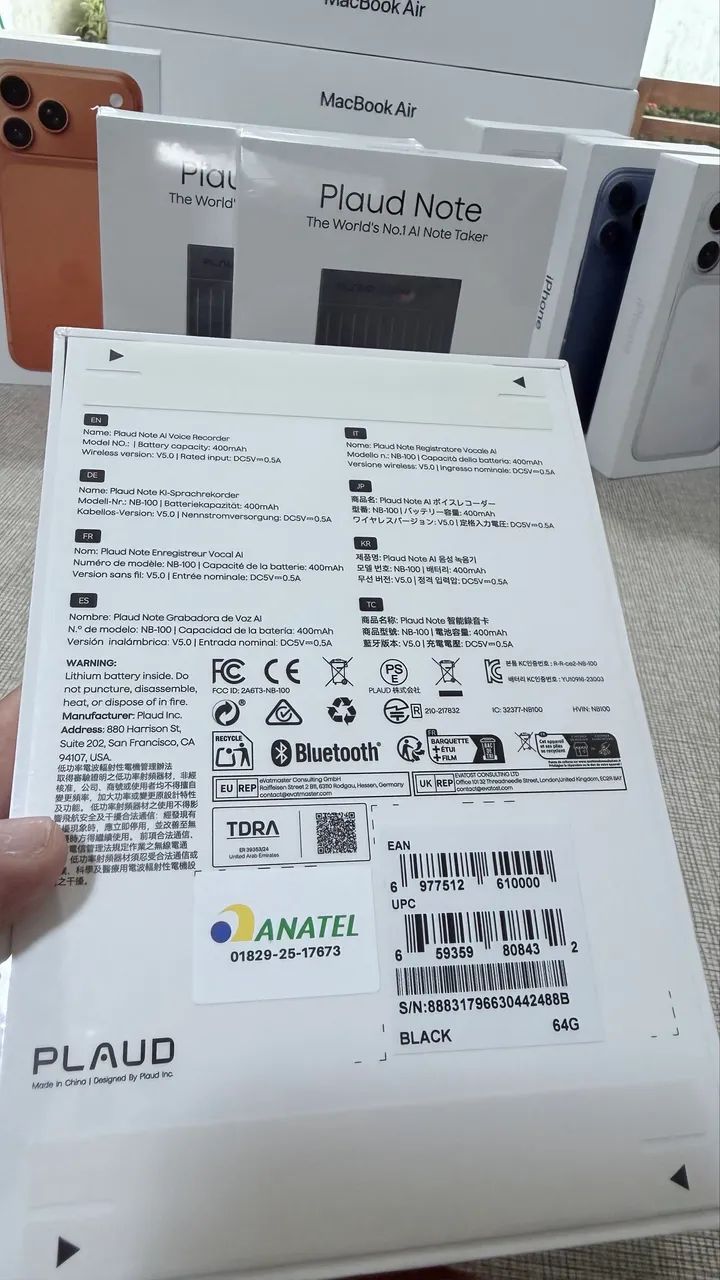 Gravador de Voz Plaud Note 64 GB com Chatgpt - Foto 2