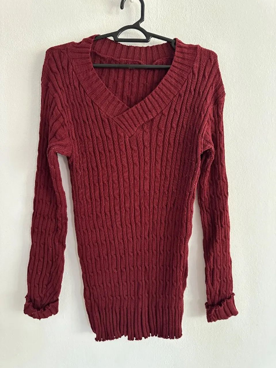 Suéter feminino marsala