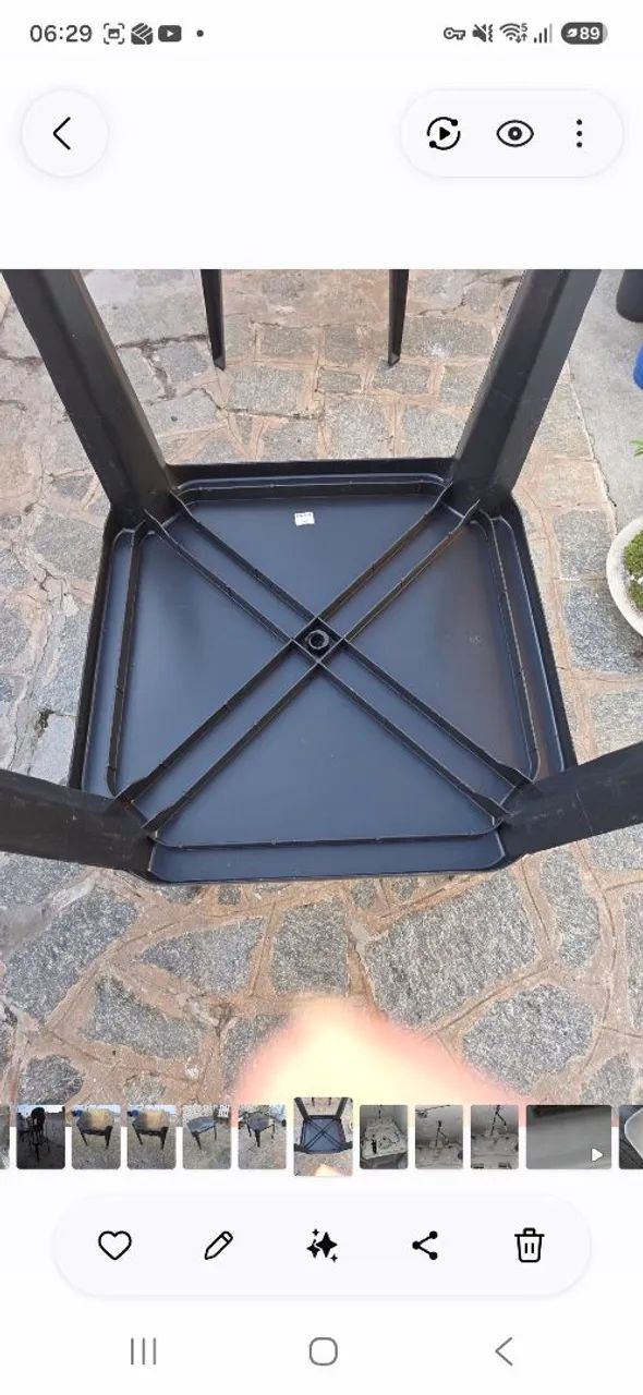 Mesa plástico cor preta três unidades 60 a unidade - Foto 4