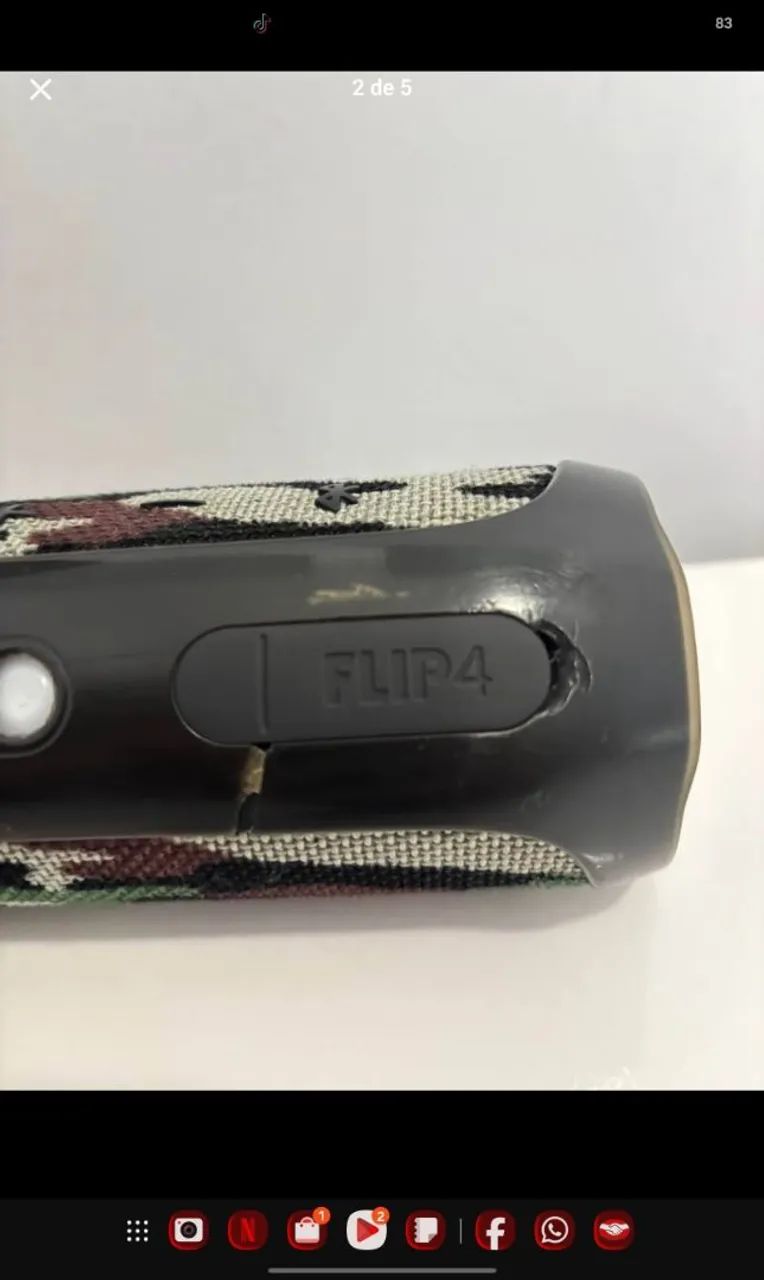 JBL Flip 4 Original Camuflada Squad Caixa de Som Bluetooth - Foto 2