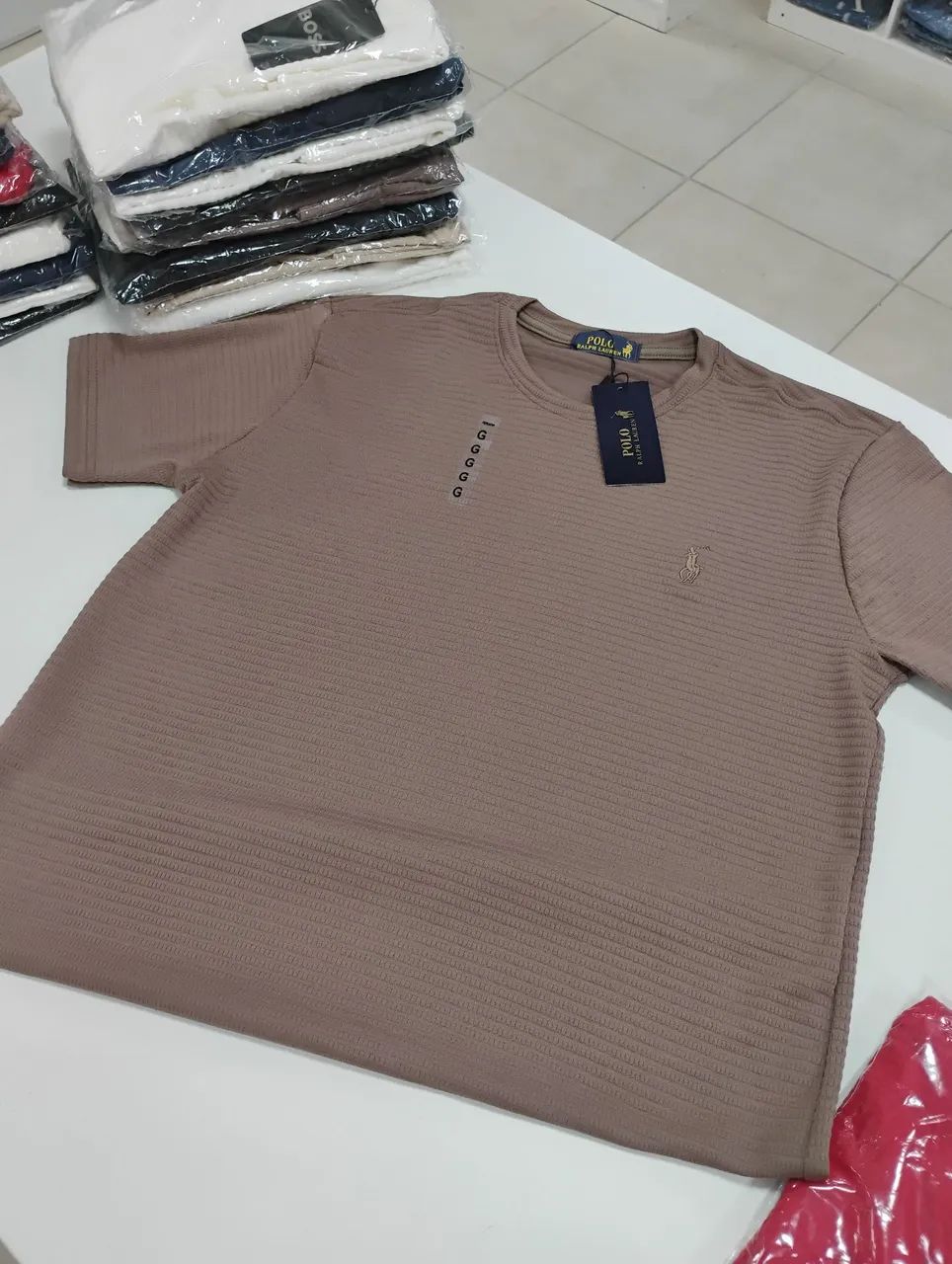 Camisa texturizada no atacado 