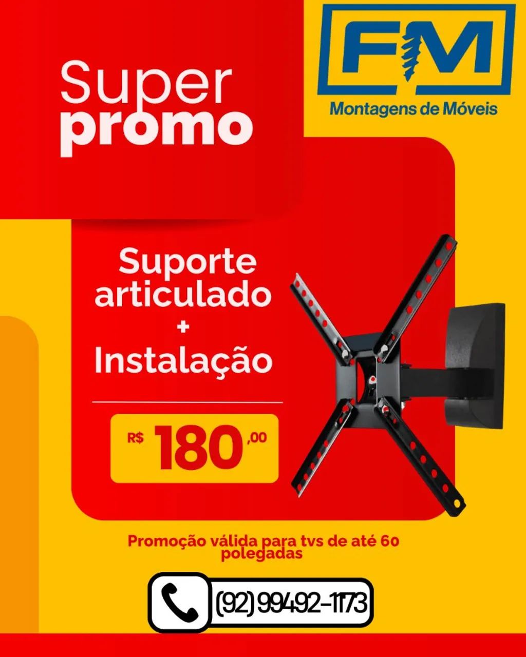 Suportes para tv com instalação  - Foto 4