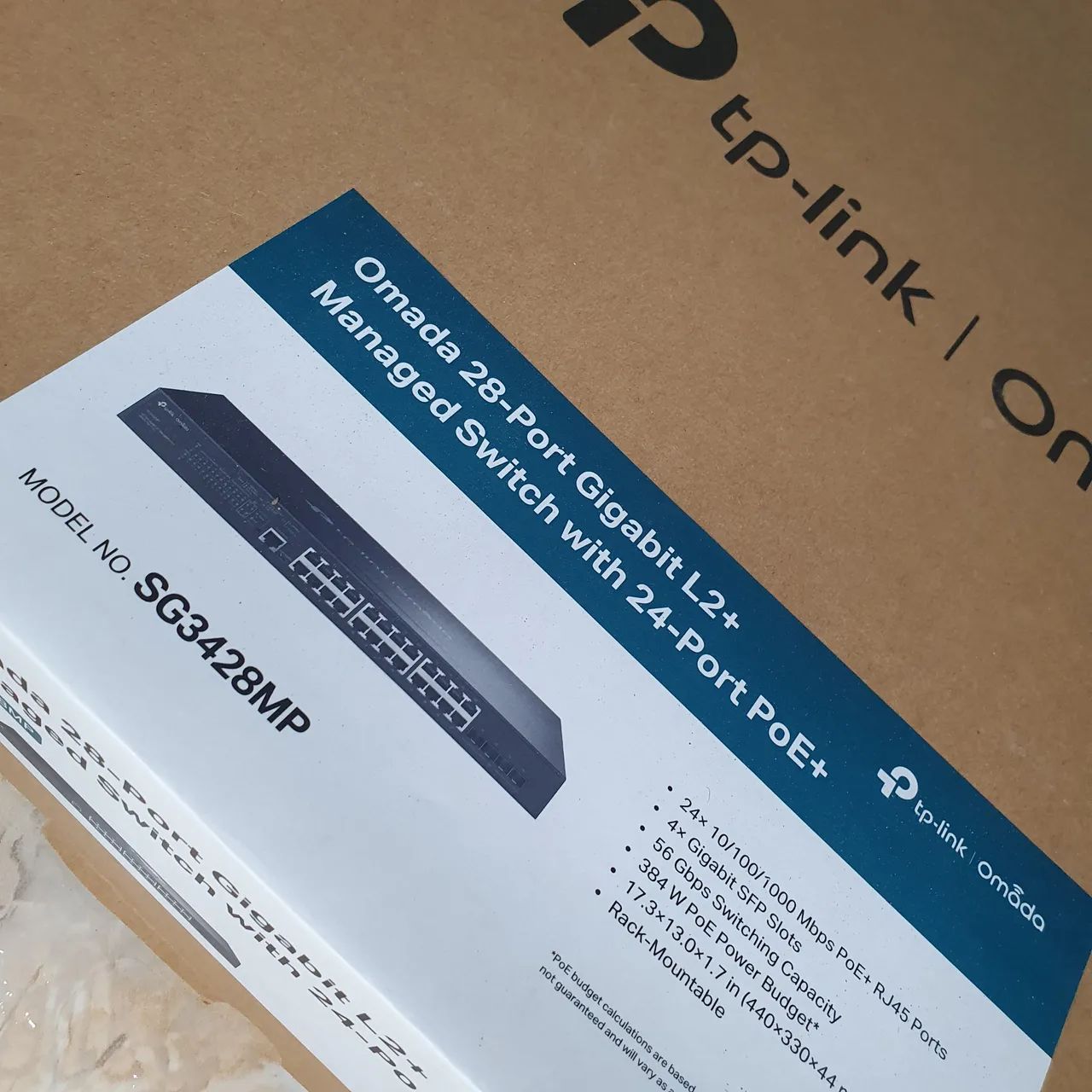 Switch Tp-link Omada 28 PTS Gigabit Gerenciavel 24P Poe+ 4P SFP TL-SG3428MP