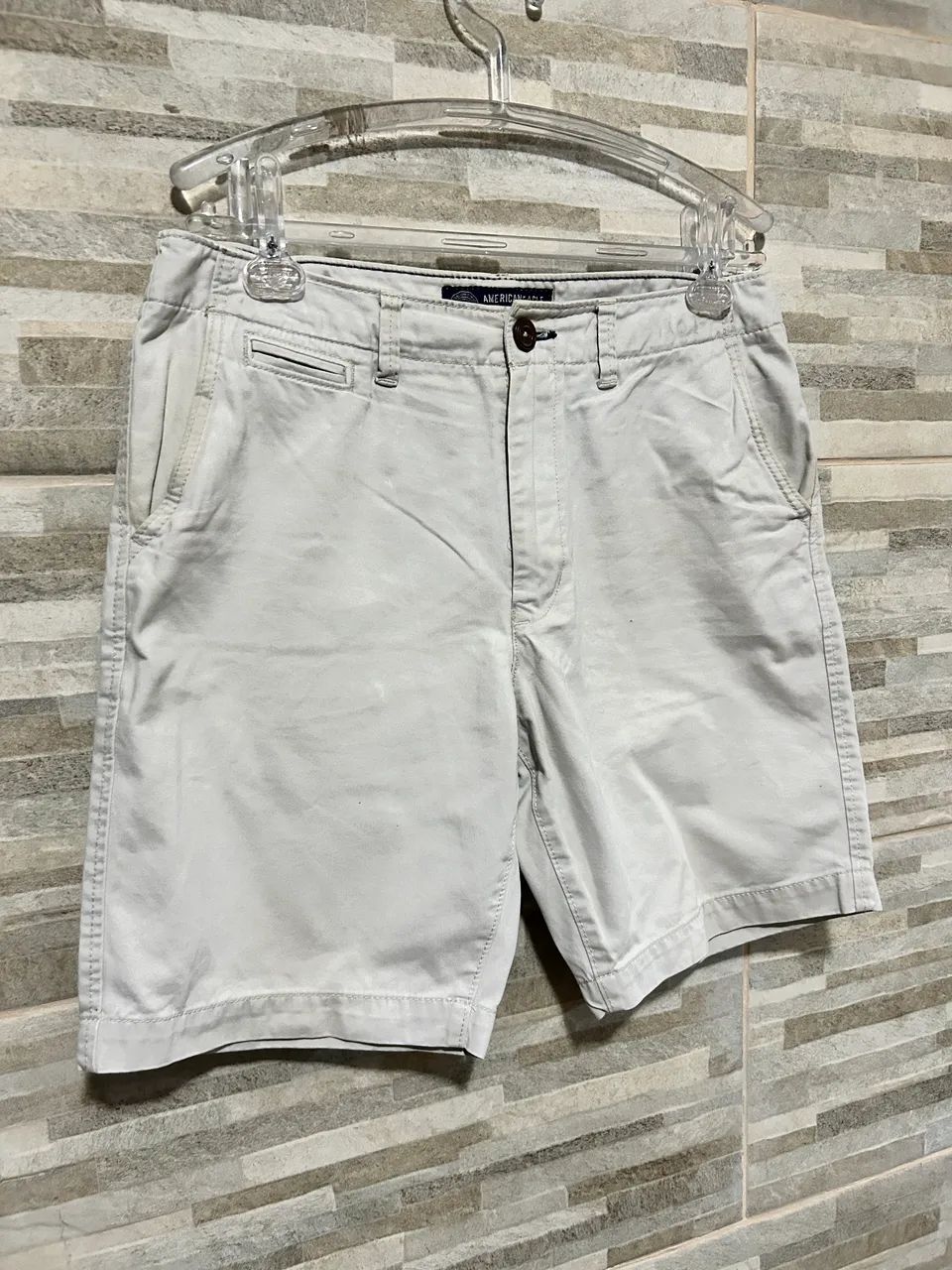 Bermuda casual bege American Eagle 33 - Foto 3