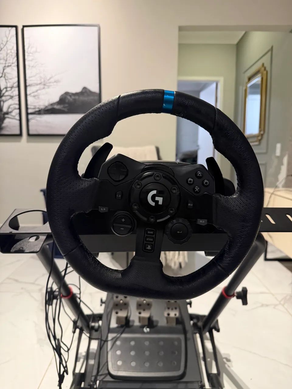 Volante logitech g923 com suporte  - Foto 2
