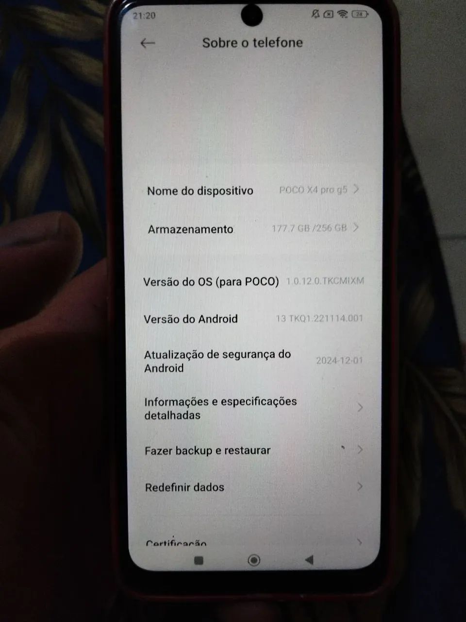 Celular poço x4 pro 5g 256bg