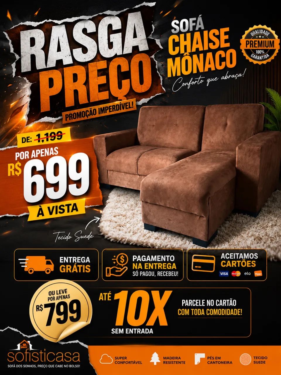 sofá novos , entrega grátis, sofá a partir de 549