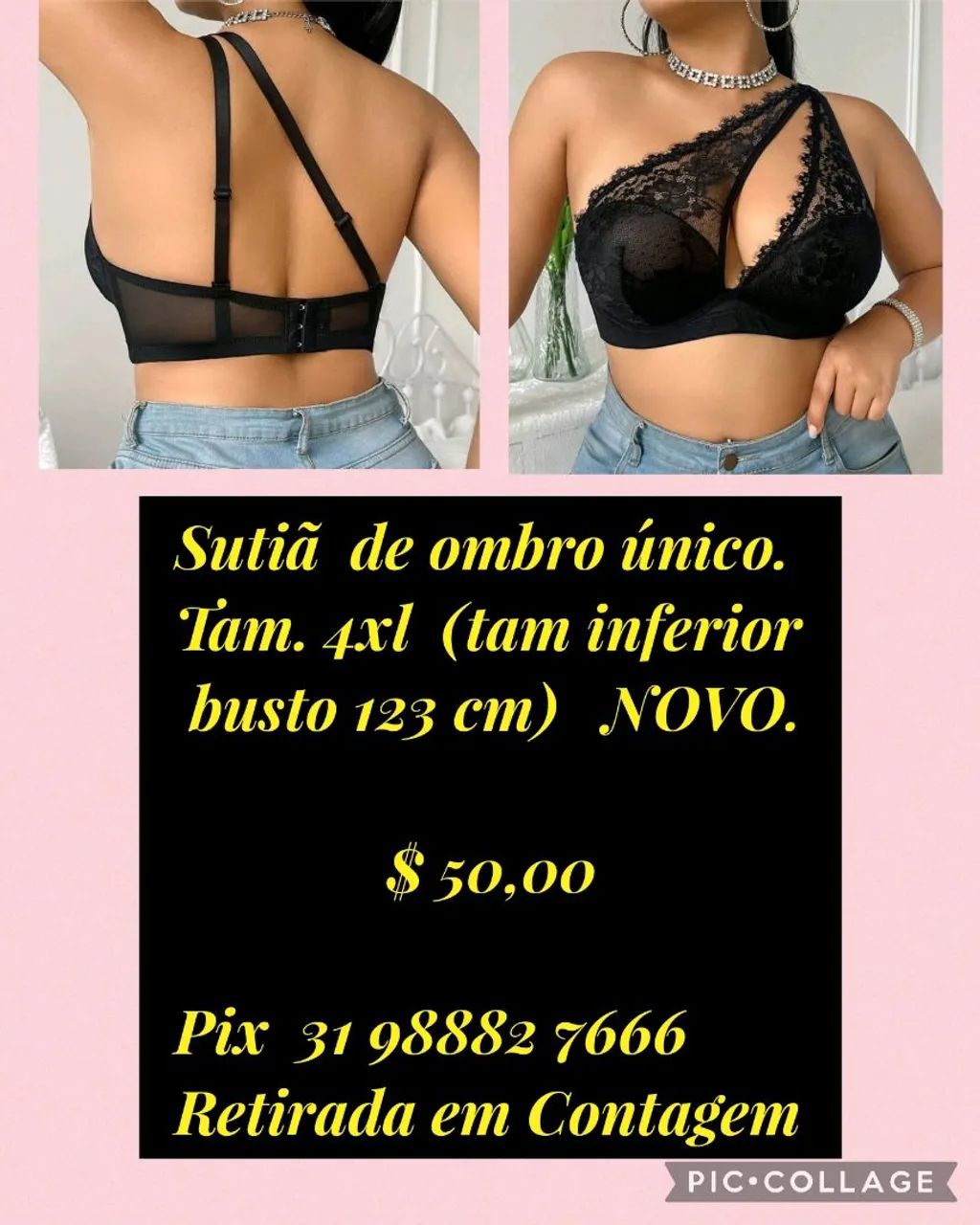 Sutiã plus size Ombro só   NOVO
