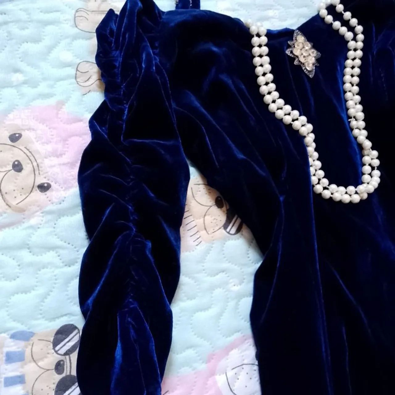Vestido Longo de Veludo Azul - Elegância e Sofisticação ? - Foto 2