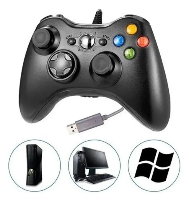 Controle Para Xbox 360 Com Fio Tv Pc Android  - Foto 2