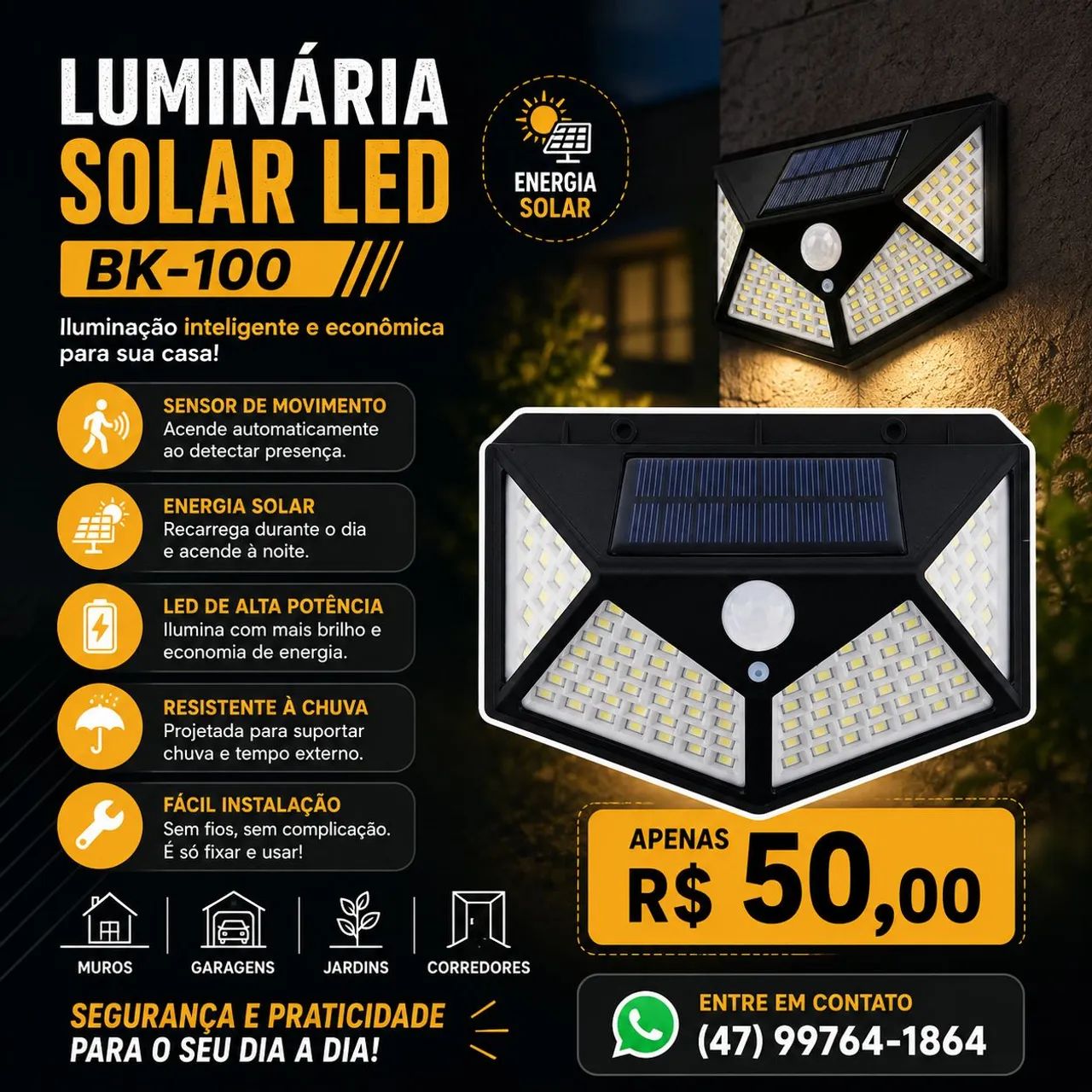 Arandela solar
