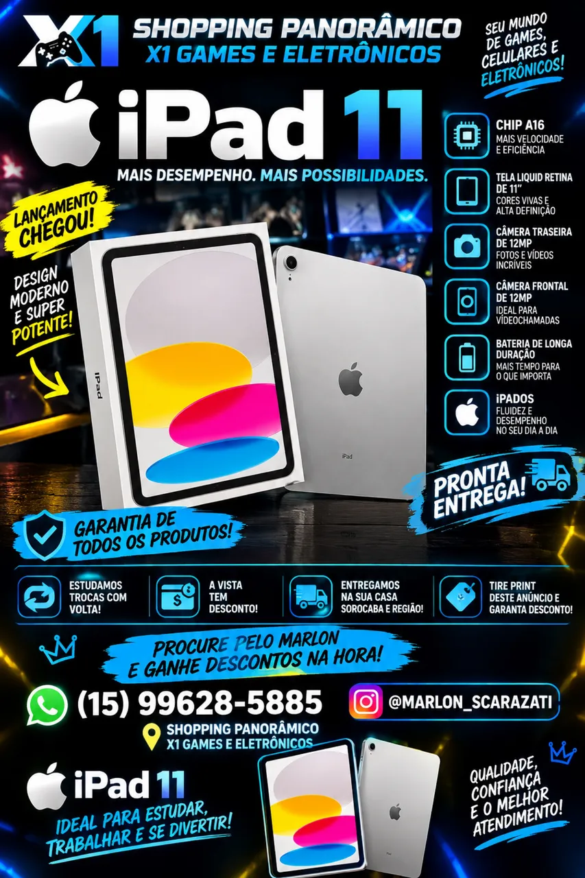 iPad Air M2 11? 128GB Cinza-Espacial + Pencil Pro + Smart Folio