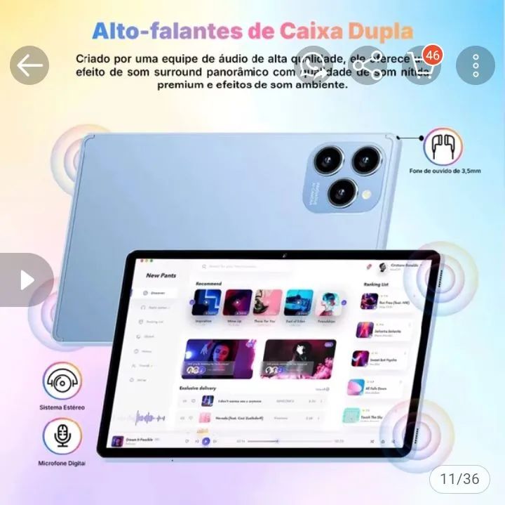 TABLET LILAS GRANDE + KIT ACESSÓRIOS - Foto 4