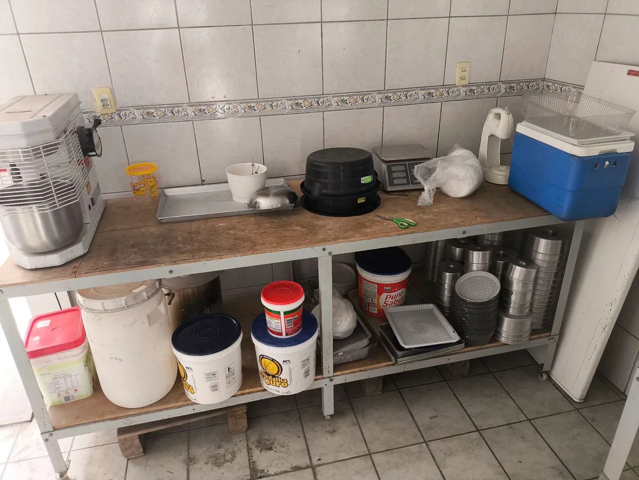 bancada em aço desmontável 