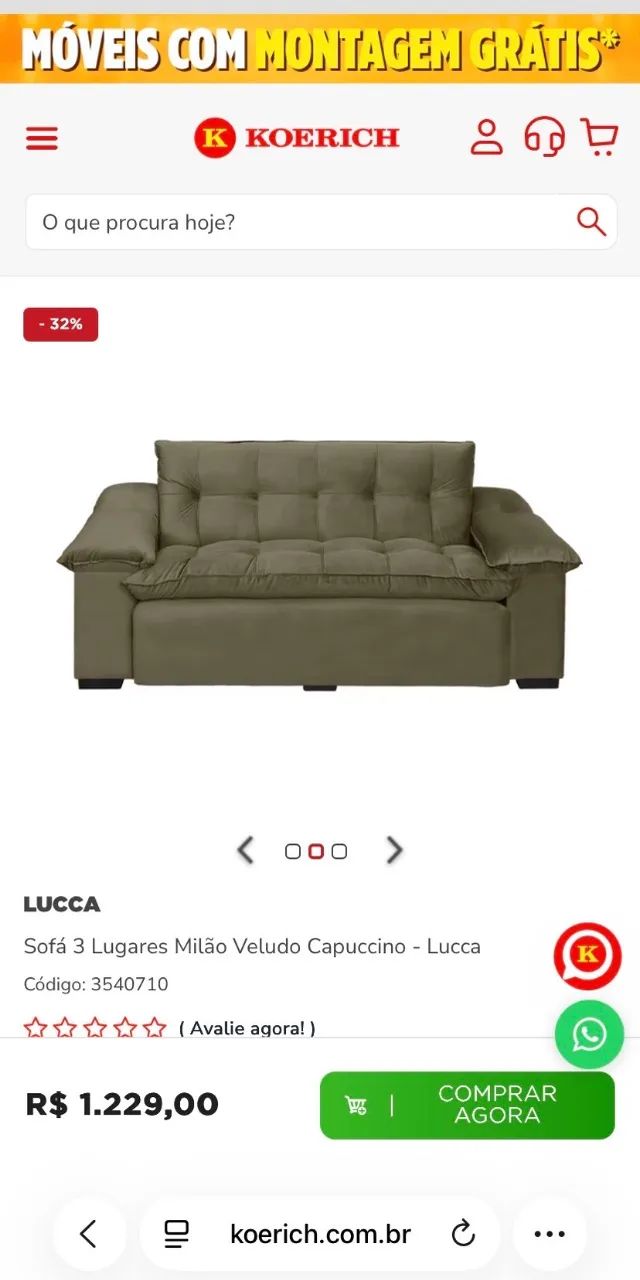 Sofá 3 lugares - Foto 3