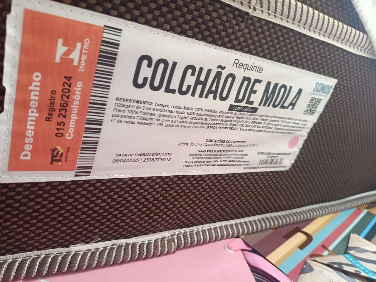 Colchão Sonos Requinte Com Molas Ensacadas 1,98x 158x30  - Foto 4