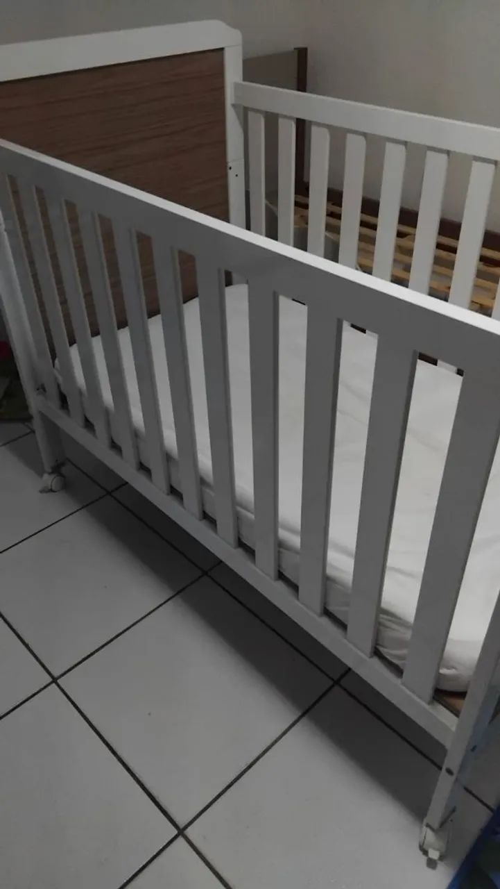 Berço infantil MDF marca Cloe (2 em 1) - Foto 3